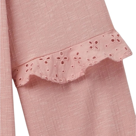 Matilda Jane Eyelet Accent Possibilities Top - Soft Pink - Picture 4 of 4